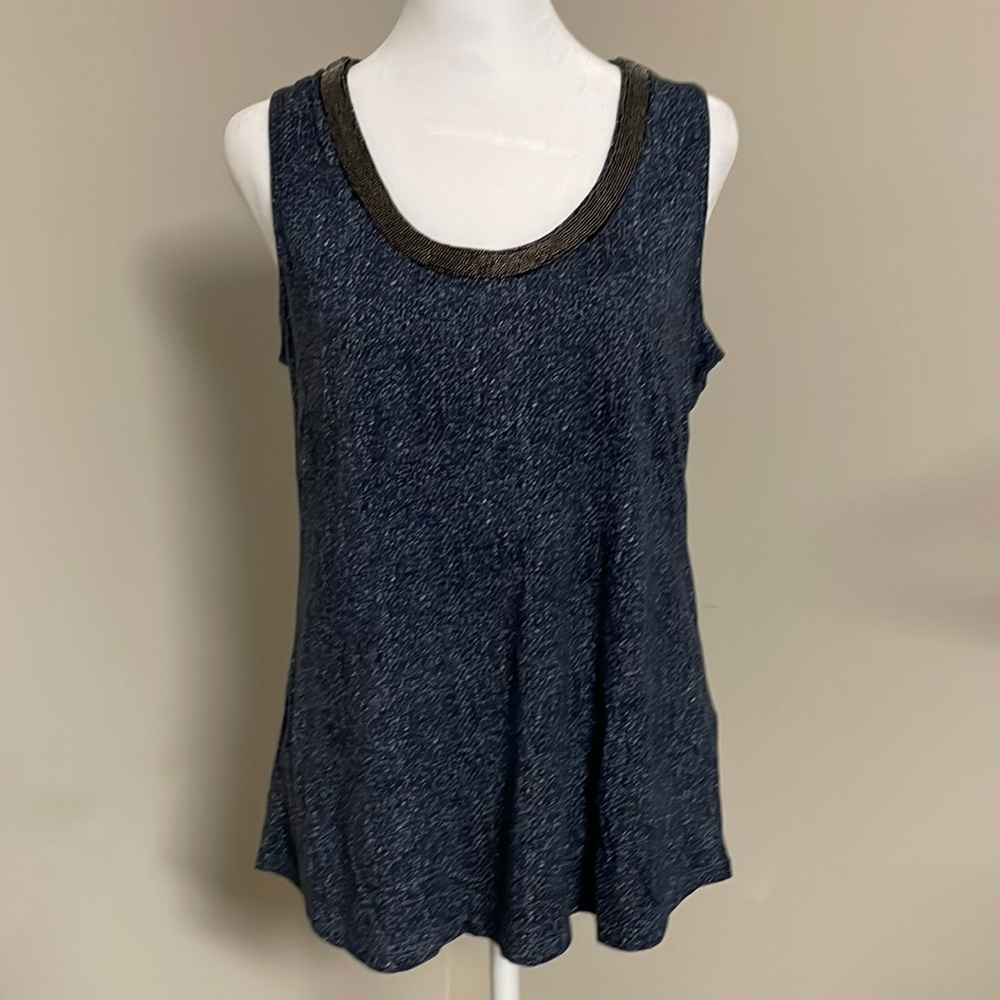 Rose & Olive Beaded Neckline Top